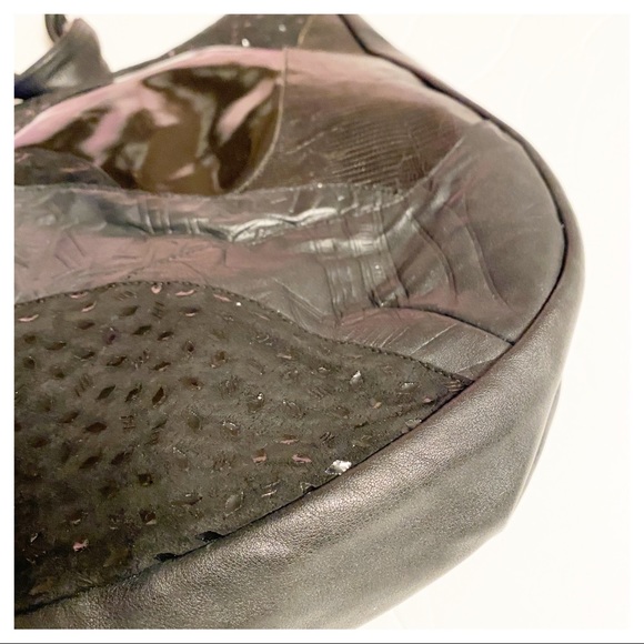 VINTAGE - 80s PATCHWORK SHOULDER BAG - Picture 3 of 6